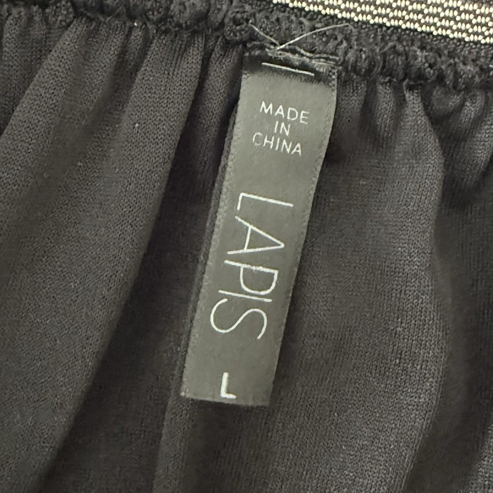Lapis Pleated Skirt Opera Poetcore Woman L Black Pull on Chic Event Old Money - Picture 6 of 7